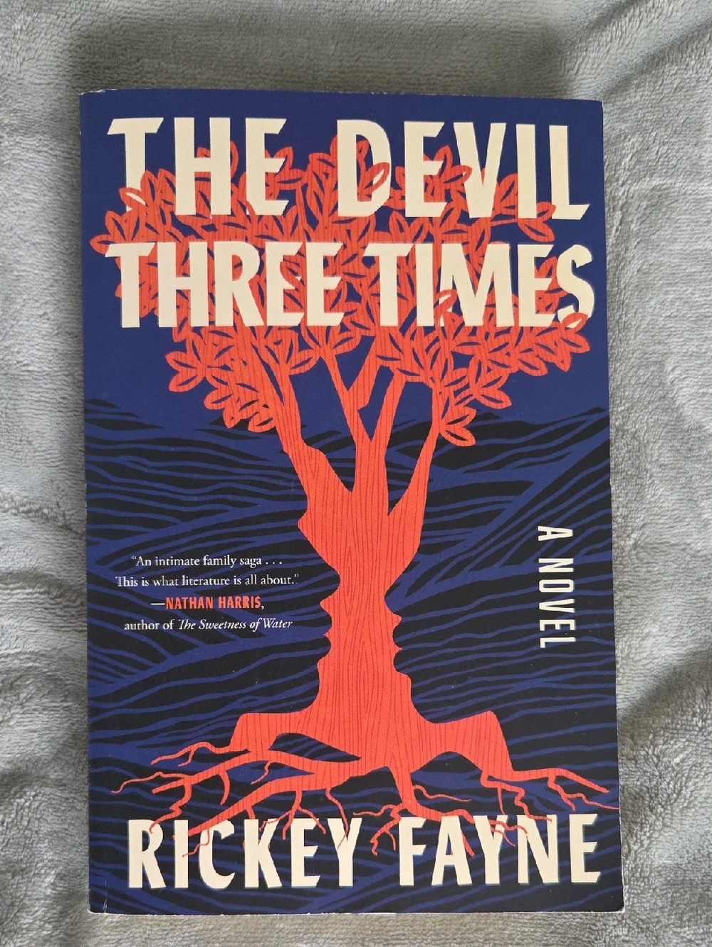 The Devil Three Times by Rickey Fayne - Navy & Coral Paperback Novel